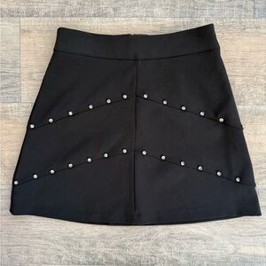 Zara Basic Black Studded Mini Skirt | Indie Sleaze & Grunge Core